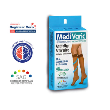 Medias de Compresión Baja 8-15 mmHg, Rodilla Punta Cerrada