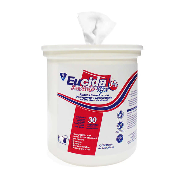 Eucida Free Alcohol Paños Húmedo P/Desinfectar Wipes X 160