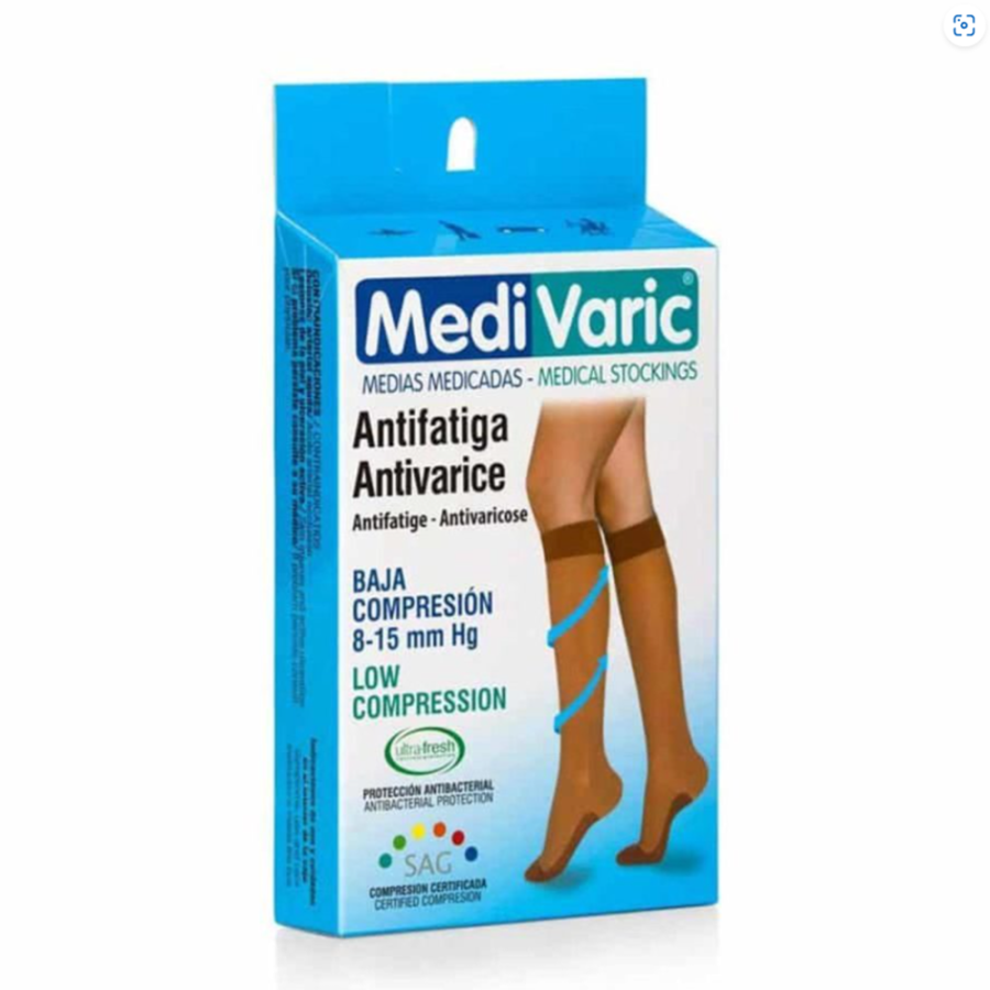 Media hasta la Rodilla Punta Cerrada Transparente 8-15 mmHg 1113