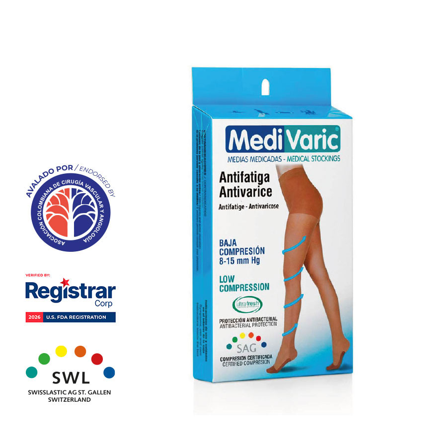 Medias a la Cadera Punta Cerrada Transparente 8-15mmHg 1111