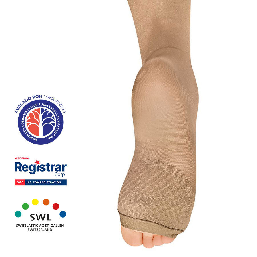 Medias de Compresión Alta – Cadera Dedos Libres Opaca 20-30mmHg 1437