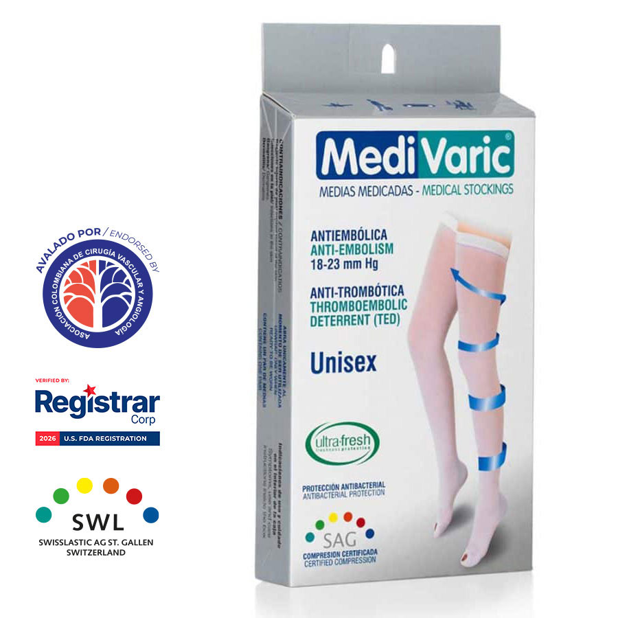 Medias Antiembólicas Muslo Blanco 18-23mmHg 4462