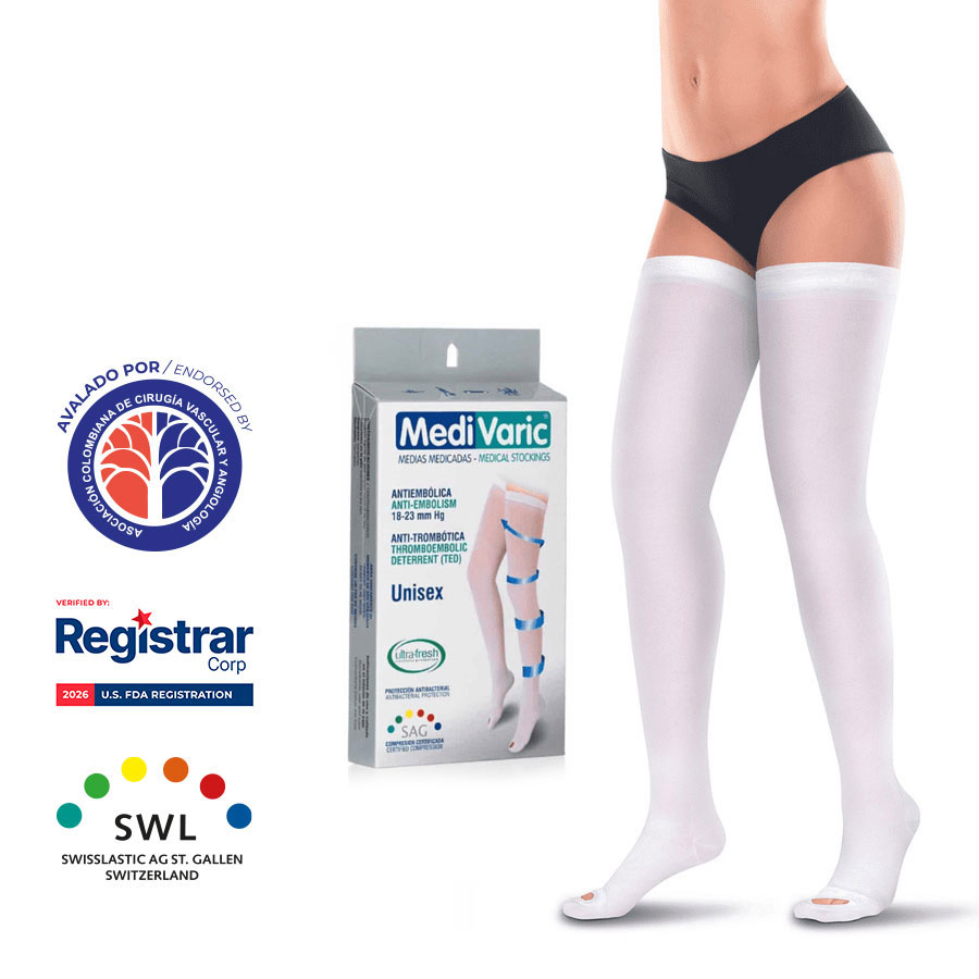 Medias Antiembólicas Muslo Blanco 18-23mmHg 4462