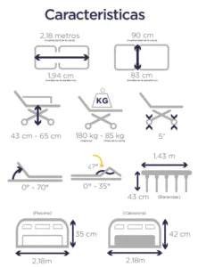 Cama Hospitalaria Manual 3 Funciones BIII-01A