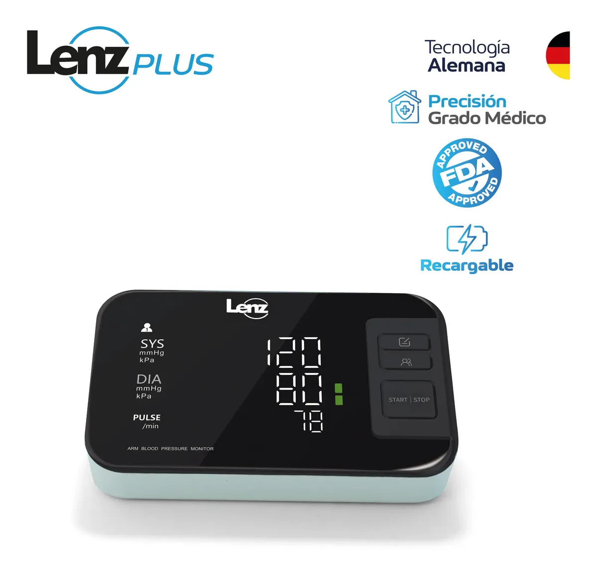 Tensiómetro Digital Lenz®plus Recargable Grado Médico Alemán