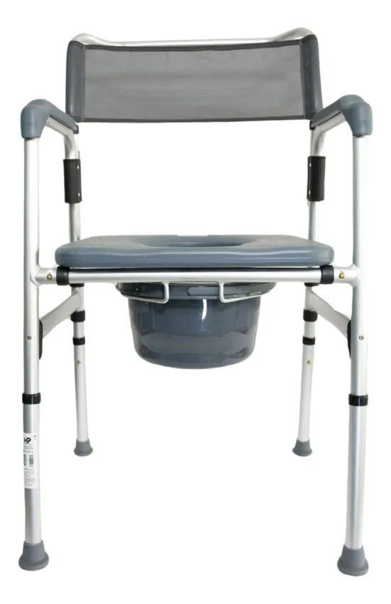 Silla Sanitario Cómodo Plegable En Aluminio Konfort Basic KB215SR-AL