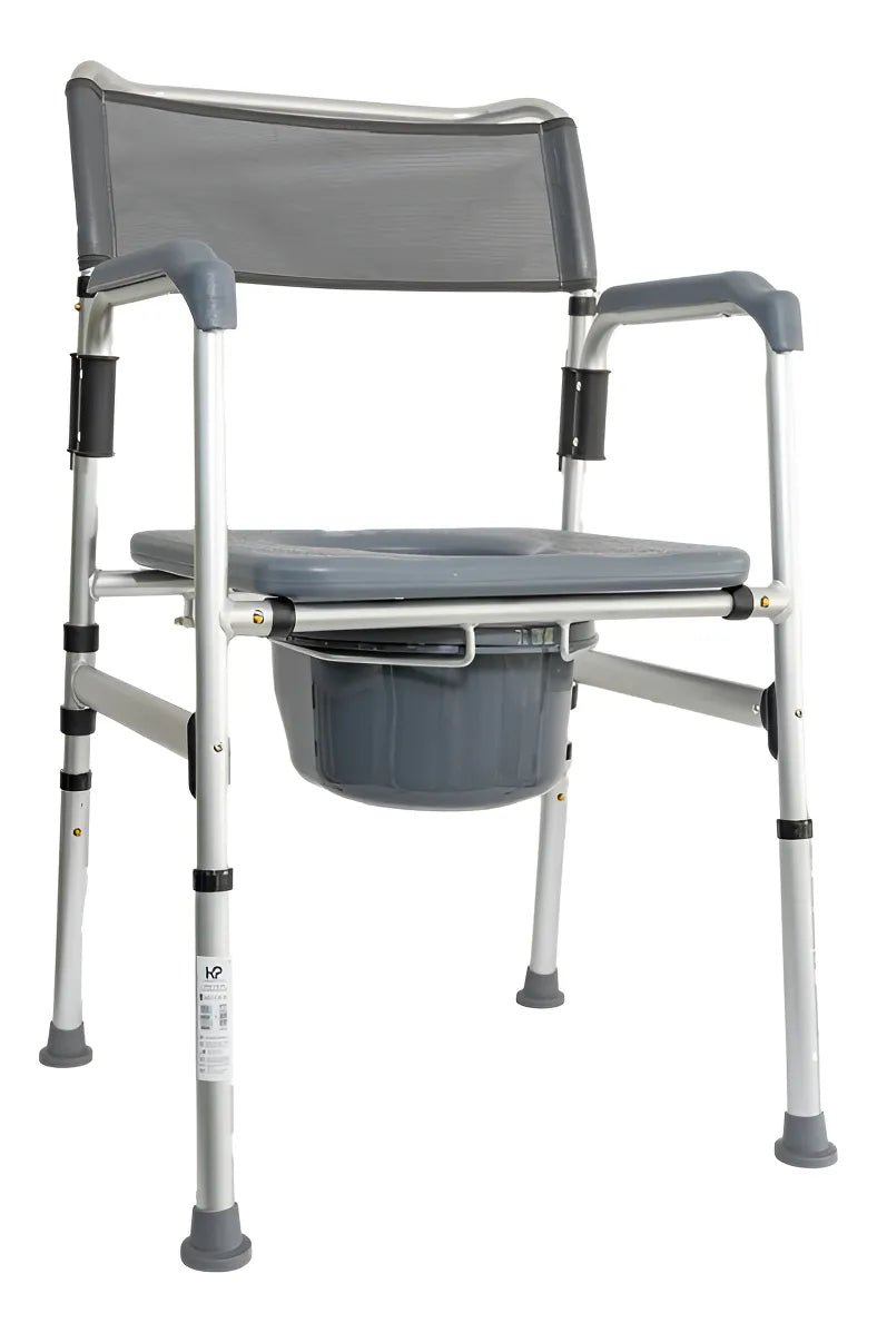Silla Sanitario Cómodo Plegable En Aluminio Konfort Basic KB215SR-AL