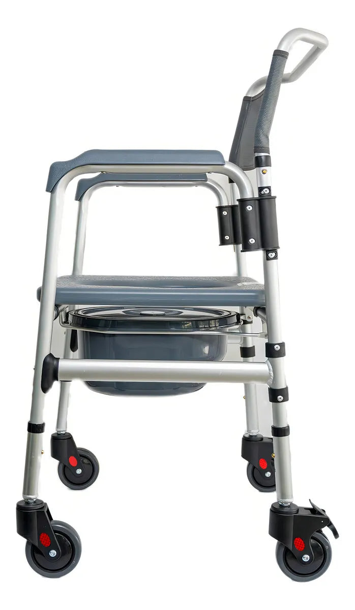 Silla Sanitario Plegable Con Ruedas Para Baño Konfort Plus  KB225CR AL19