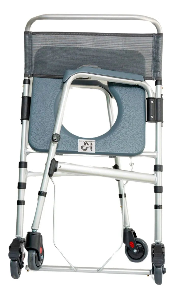 Silla Sanitario Plegable Con Ruedas Para Baño Konfort Plus  KB225CR AL19