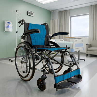 Silla De Ruedas Estándar Y De Transporte En Aluminio Konfort Plus KBE-9630L