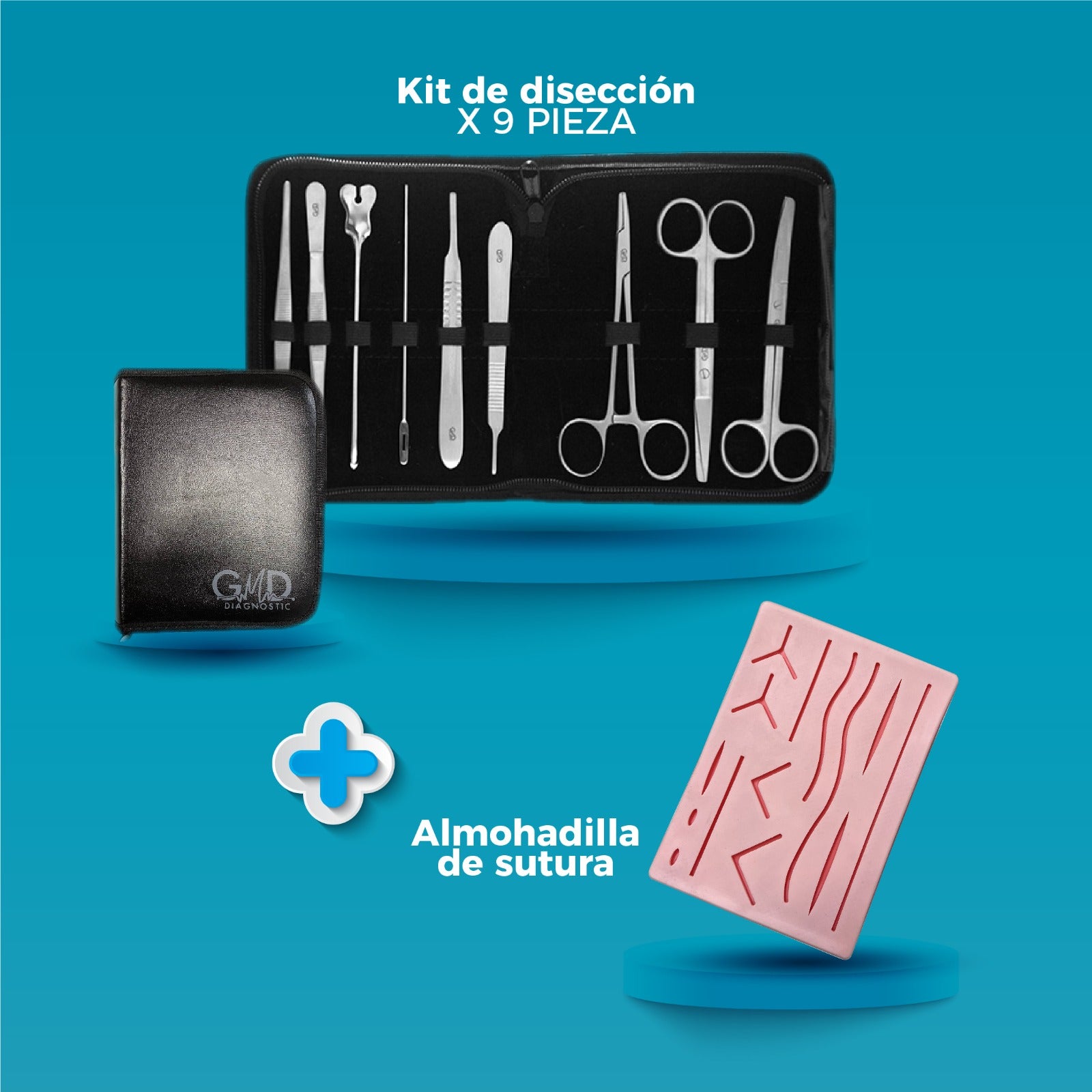 COMBO KIT DE DISECCION + ALMOHADILLA DE SUTURAS