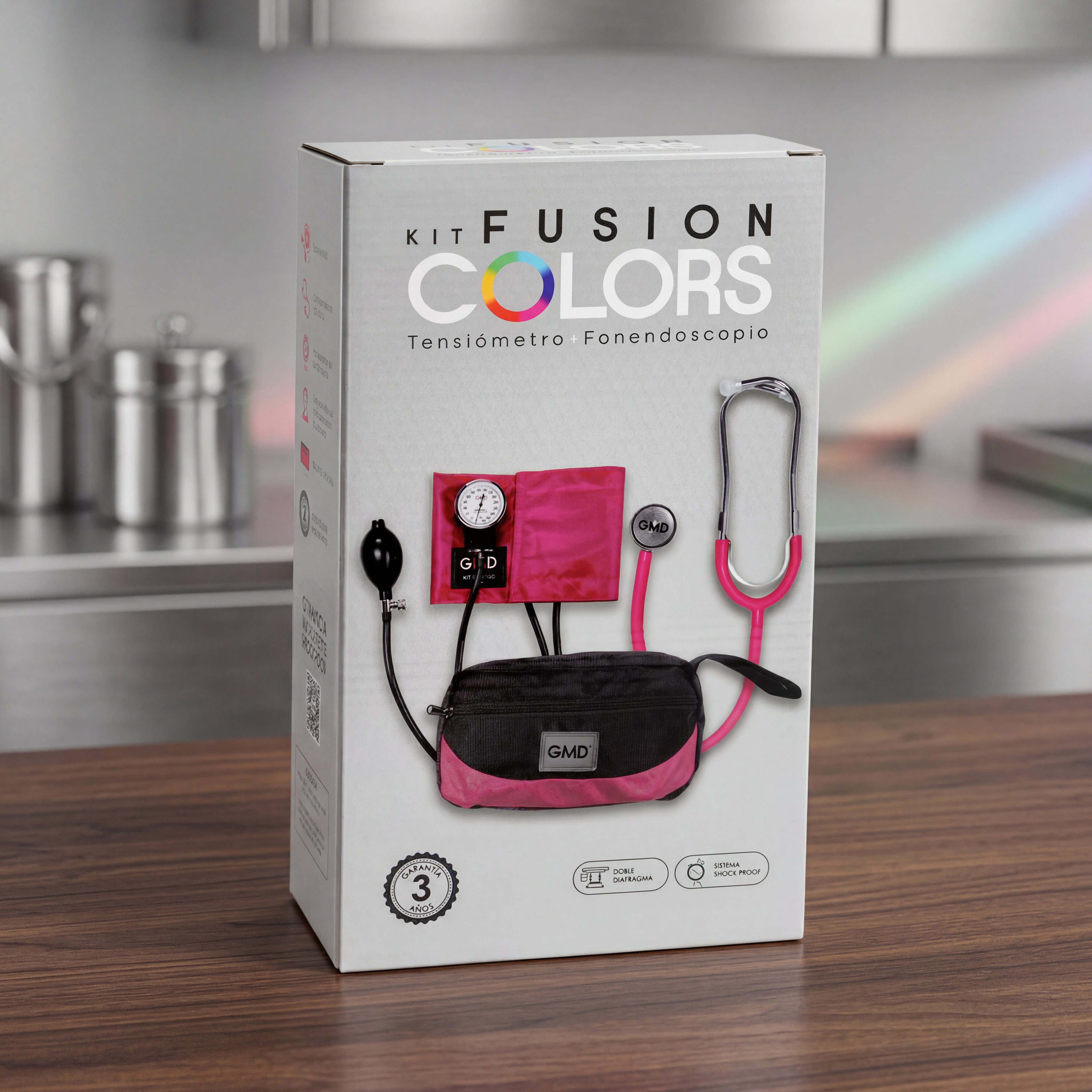 Kit Tensiometro y Fonendo Fusión Colors GMD con Estuche