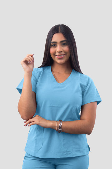 Uniforme Antifluido 803F Celeste Talla XL | Cómodo, Ligero y Profesional