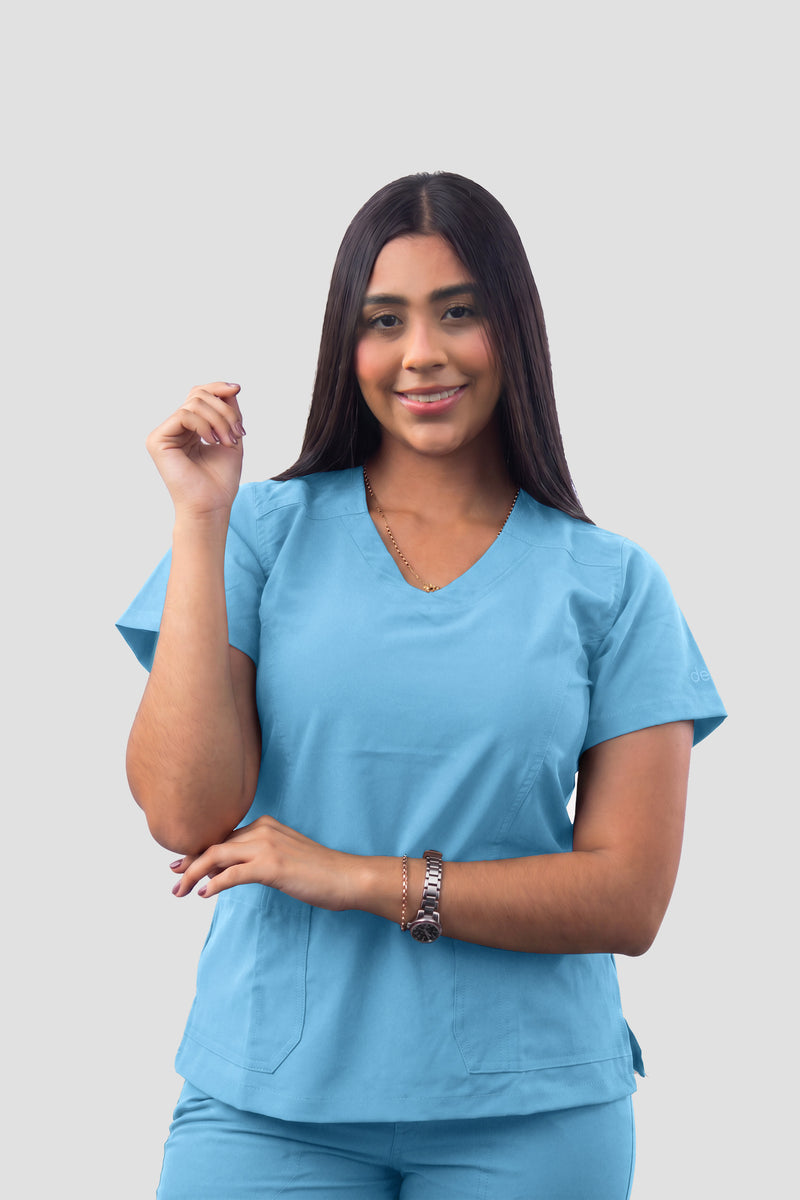 Uniforme Antifluido 803F Celeste Talla XL | Cómodo, Ligero y Profesional