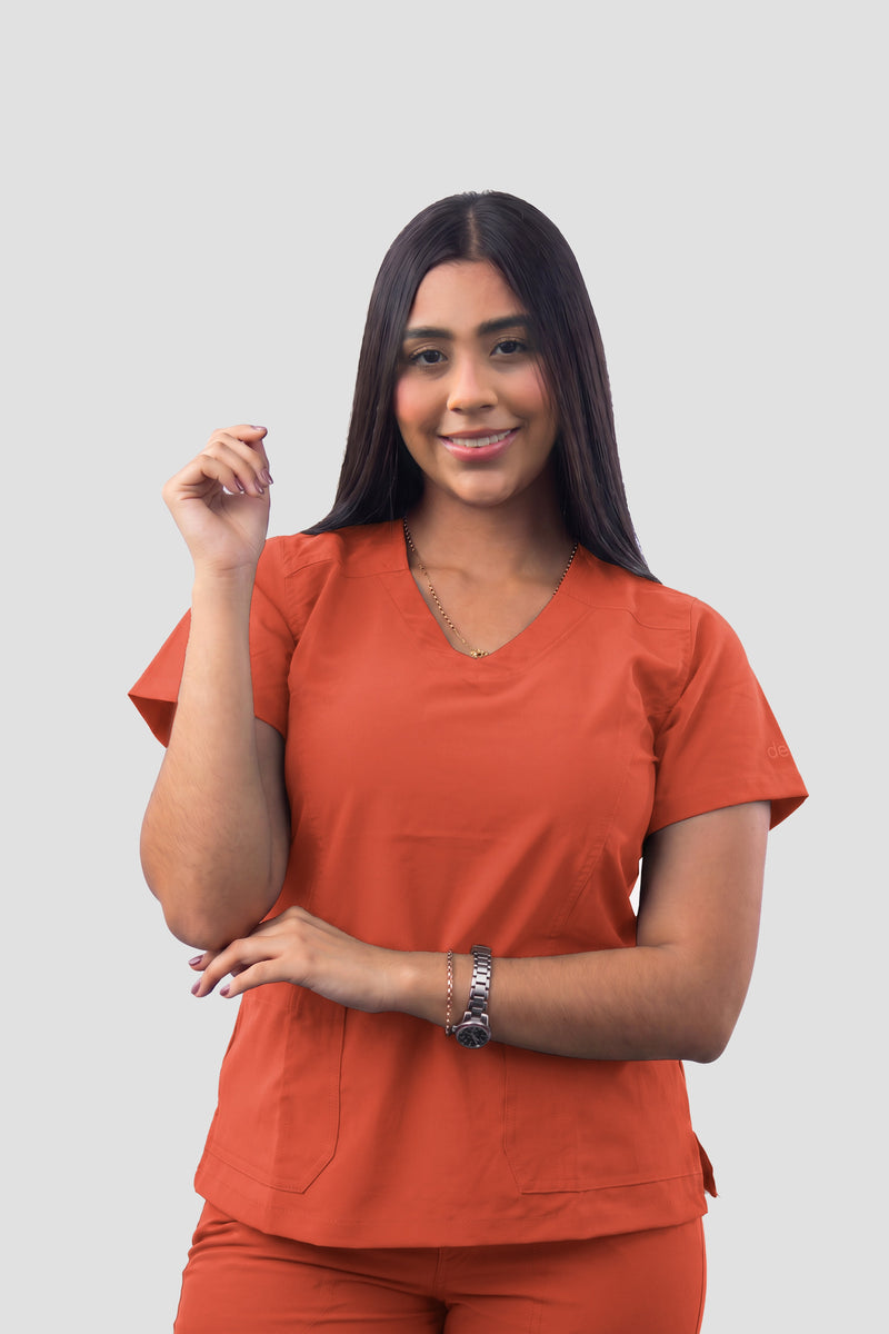 Uniforme Antifluido 803F Durazno Talla S, L, XL | Cómodo, Ligero y Profesional