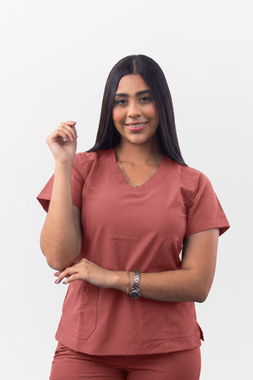 Uniforme Antifluido 803F Rosa Vieja Talla XL | Cómodo, Ligero y Profesional
