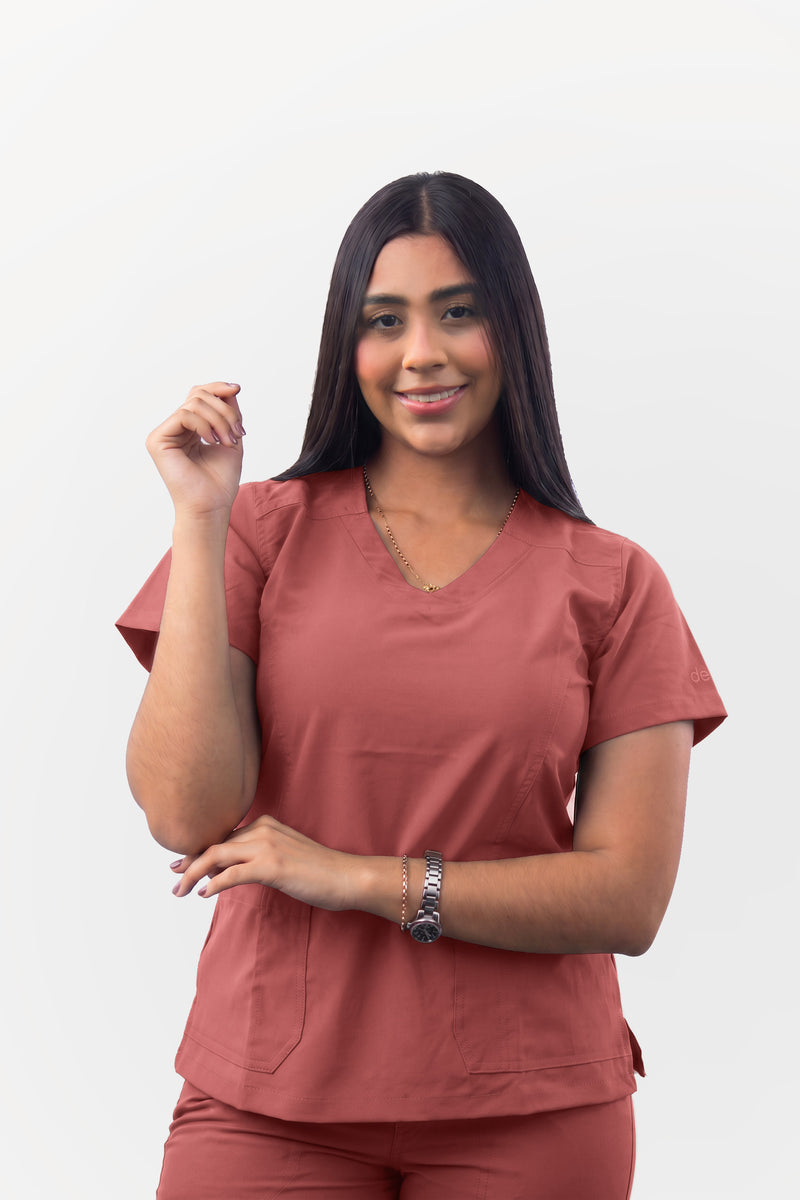 Uniforme Antifluido 803F Rosa Vieja Talla XL | Cómodo, Ligero y Profesional