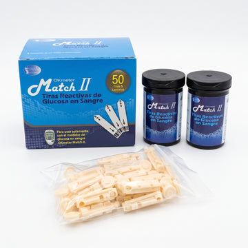 Tirillas X 50 + 50 Lancetas Okmeter Match II