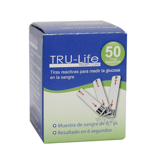 Tirillas Para Glucometro True-Life X50